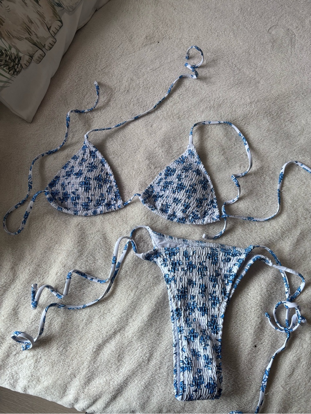 3/20$ - Blue Floral Bikini Set!